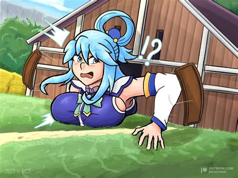 Aqua giantess growth (Art by BCSstudio) : r/Giantess